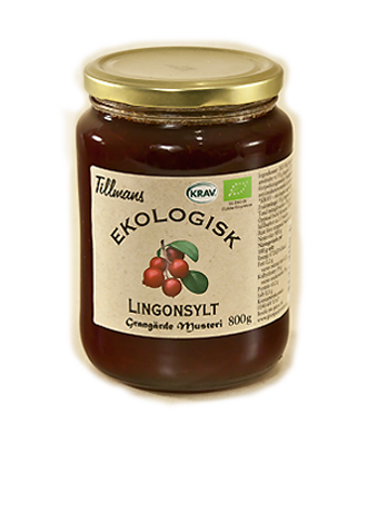 Organic Reduced Sugar Lingonberry Jam 800g